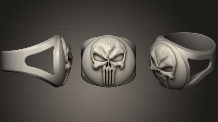 Jewelry rings (Punisher Ring, JVLRP_0478) 3D models for cnc